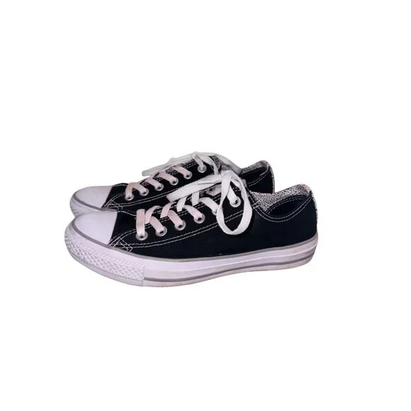 Converse Chuck Taylor All Star Low-Top Sneaker Black/White 7.5 Skater Athletic - Picture 4 of 10